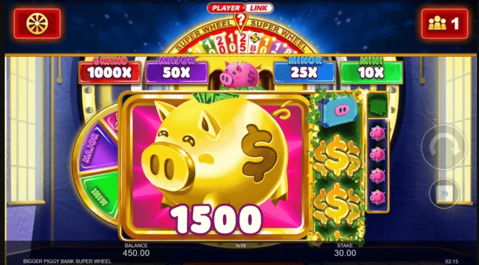 Bigger Piggy Bank Super Wheel iso voitto
