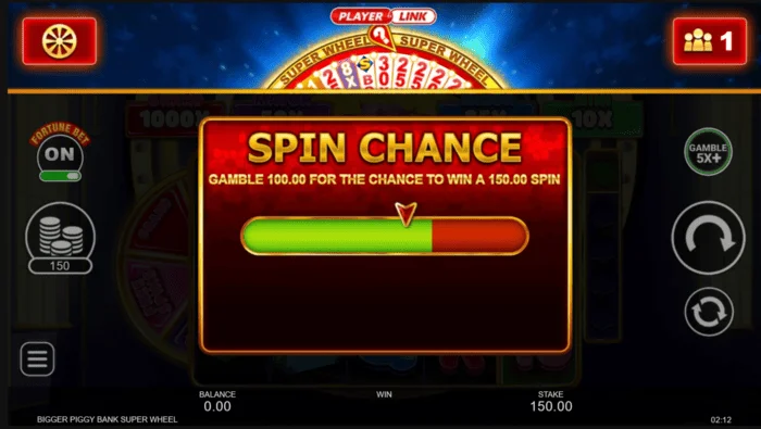 Bigger Piggy Bank Super Wheel spinmahdollisuus
